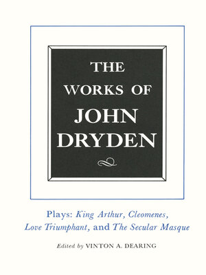 cover image of The Works of John Dryden, Volume XVI